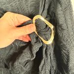 South Beach  Black Textured Swim Cover-Up with Gold Ring Detail Photo 3