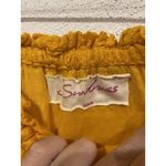 Sundress Anoushka Strapless Dress Womens XS/S Yellow Sequin Tassel Smocked Beach Photo 2