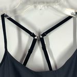 Ballys Women's Solid Adjustable Strap Back Hook Sports Bra Black Size Large Photo 2