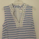 Eliza J  Blue and White Striped Linen Dress Photo 2