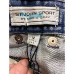 St John Sport Women's Size 12 Straight Leg Jeans Blue Distressed Medium Wash Photo 6