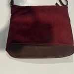 Stylish Red and Brown Crossbody Bag with Adjustable Strap Photo 2