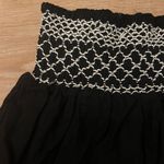 Cali 1850 Black White Smocked Summer Spring Linen Shorts Casual Photo 1