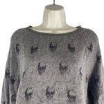 Skull Cashmere 360 Cashmere Cara Jack Crew Neck Skull Sweater Dark Brown Size S Photo 3