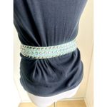 Y2K Bling Belt Size medium Blue/Green Rhinestone Chunky silver Buckle Blue Photo 6