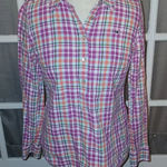 Vineyard Vines  Womens Fall Halloween‎ Colors Plaid Long Sleeve Shirt 8 Photo 0
