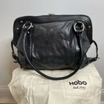 Hobo International Black Leather Satchel Dome Tote Buckle Purse Handle Bag Photo 1