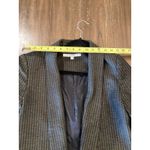 Veronica Beard  Clay Open front Shawl lapel Boyfriend Blazer Green/ Brown wool 8 Photo 5