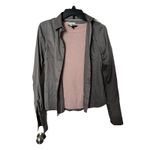 Banana Republic  Tailored Stretch Gray Button Up And Pink Waffle Knit Top 2pc 2 Photo 5