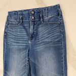 White House | Black Market The Slim Crop Denim Jeans Womens 8 High Rise Light Blue Photo 2