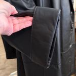 Vintage Rhinestone Studded Black Leather Women's Jacket with Shoulder Pads Size 1X Photo 4