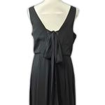 Social Bridesmaids Maxi Gown Dress Bow Accent Lined Sleeveless Black W 16 NWOT Photo 4