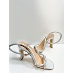Abound  Sandals Womens Size 8 Silver Slingback Rosalie Open Toe Heels Photo 4