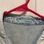 Maurice's Shirt Womens White Washed Denim Button Lightweight Chambray Large Photo 3