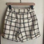 ANINE BING Becky Tweed Short In Beige Plaid Photo 3