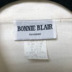 Vintage Bonnie Blair Women's Beige and White Western Bedazzled Shirt Size 1X Photo 2