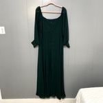 Lulus NWOT Feel the Romance Emerald Green Off-the-Shoulder Maxi Dress 1X Photo 4