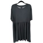 Agnes & Dora Kahlo Dress Black Jersey Knit Ruffle Empire Waist Pocket M Photo 3