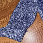 Joyce Leslie  Open Front Short Sleeve Blue & White Cardigan Small Photo 2