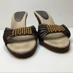 Cole Haan Slip On Beaded Wedge Sandals Size 8 Photo 3
