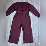 On 34th Women's Maroon Knit V Photo 2