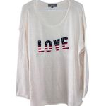 Marled Reunited  American Flag “Love” Sweater size 2X Photo 2