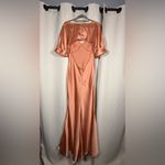 ASOS  Design Bias Cut Satin Maxi Tea in Peach Dress 12 Photo 5