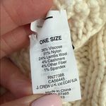 J.Crew Cream Cable Knit Cashmere Blend Fisherman Beanie Hat Photo 2