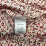 Living Doll  Los Angeles Womens Shirt Perplum V Neck Print Burgundy Cream Size XL Photo 4