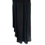 Lila Rose Lily Rose Smocked Peasant Dress Womens Size XL Black Midi Linen Tiered Stretch Photo 10