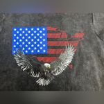 City Chic women’s charcoal Eagle flag short sleeve Graphic Grunge T-Shirt|Sz:XS Photo 4