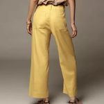 Anthropologie MAEVE x | The Colette Wide-Leg Pants Linen Viscose Yellow | 32p Photo 1