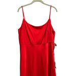 Mac Duggal  NEW Size 10 55381 Red Tiered Satin Spaghetti Strap Long Dress Gown Photo 4