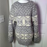 Gap Womens Chunky Wool And Alpaca Hair Fair Isle Sweater Sz Large Tall Cabincore Photo 2
