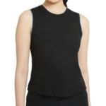 Nike NEW Tank Top Yoga Black Crochet Trim Dri-Fit Loose Fit Women's Size Large Photo 6