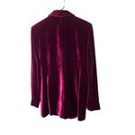 Amanda Smith Silk Blend Burgundy Velvet Button Front Blouse Size 4 NWT Photo 9