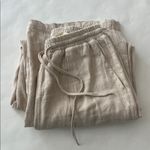 BLANK NYC  Stepping Out Pull On Baggy Linen Wide Leg Neutral Beige Pants M $98 Photo 8