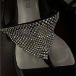 Cathy Jean  Black Sandals with Rhinestone Accents Size 6.5 Photo 3
