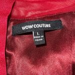 Wow Couture Womens Geometric Embellished Mini Dress Burgundy Red Large Photo 5