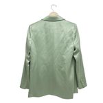 Alice + Olivia Denny Satin Single Breasted Boyfriend Blazer Green Tea Size 6 New Photo 9