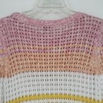 Talbots  Open Knit Sweater Rainbow Stripe Pullover Long Sleeve Cotton Size MP Photo 6
