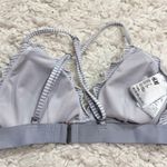 H&M Seersucker Striped Ruffle Bikini Top Blue periwinkle 6 Photo 1
