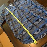 Old Navy Blue & Black Striped Linen Cotton Blend Mandarin Collar Tunic Size M Photo 12