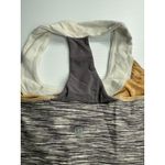 Lululemon Cool‎ Racerback Tank Top Size 10 Gray White Heathered Athletic Photo 5