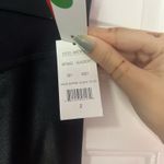 Good American Black Legging Midnight Shine Size 2 Active 7/8 Leggings Shiny Nwt Photo 5