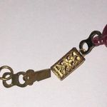 Vintage Gold Tone Red Green Egyptian Revival Beaded Chain Boho Necklace Photo 4