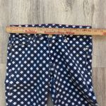 Kate Spade  Play Hooky Broome Street Blue White Diamond Plaid Denim Capris‎ Sz 26 Photo 5