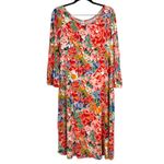 Agnes & Dora  Bloom Limited Edition Floral Midi Dress Bell Sleeve Women's L Photo 1