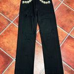 Forte Couture Pearl Embellished Jeans Black Size 24 Photo 1