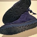 UGG   Isla Navy Cable Knit  suede Women's Boots size 6 Photo 7